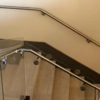 Glass rail with Stainless Ornamental