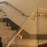 Glass rail with Stainless Ornamental